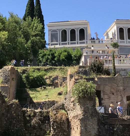 Horti Farnesiani von Alessandro Farnese in der Mitte des sechzehnten Jahrhunderts auf dem Palatin errichtet